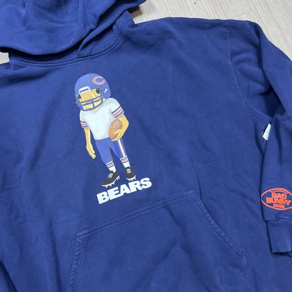 Bad Bunny x Chicago Bears NFL Hoodie Men's Large Officially Licensed NWT